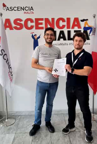 Student completing Business English course at Ascencia Malta Malta education institute
