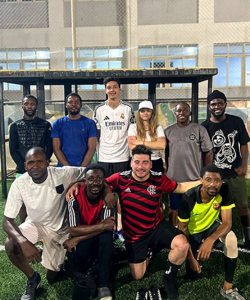 Eszter - Students and staff football activity at Ascencia Malta