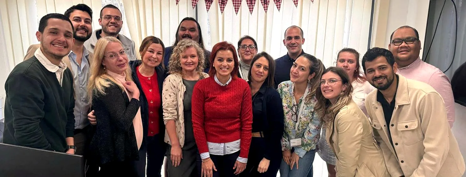 Ascencia Malta staff team group photo with Director Tess Giordmaina, showcasing international team, workplace culture, and education community in Malta