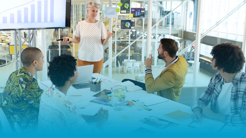 Students attending a marketing presentation during an English for Specific Purposes (ESP) Marketing course focused on business communication in Malta